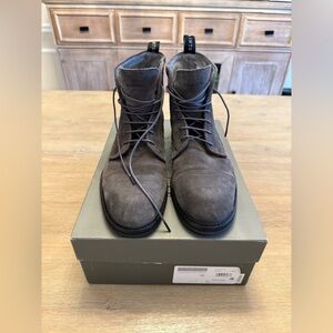 All Saints Men's Charcoal Suede Boots